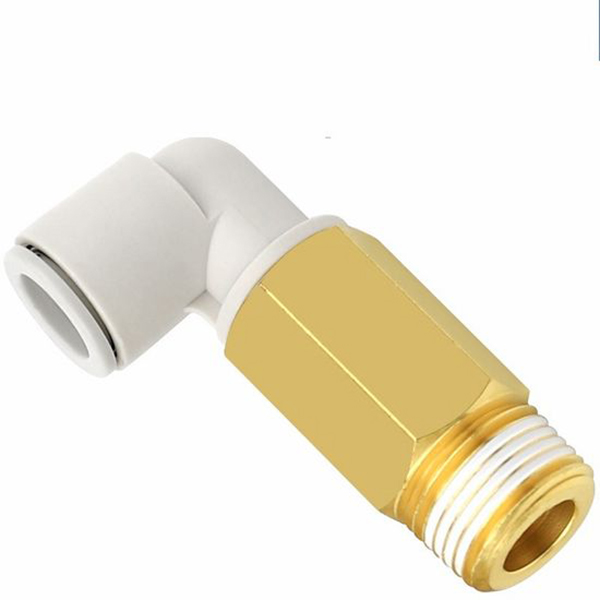 Coude enfichable à filetage mâle étendu série KQ2W